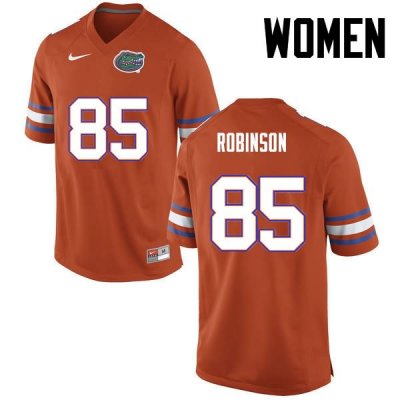 Women's Florida Gators #85 James Robinson NCAA Nike Orange Authentic Stitched College Football Jersey FFD0262TC